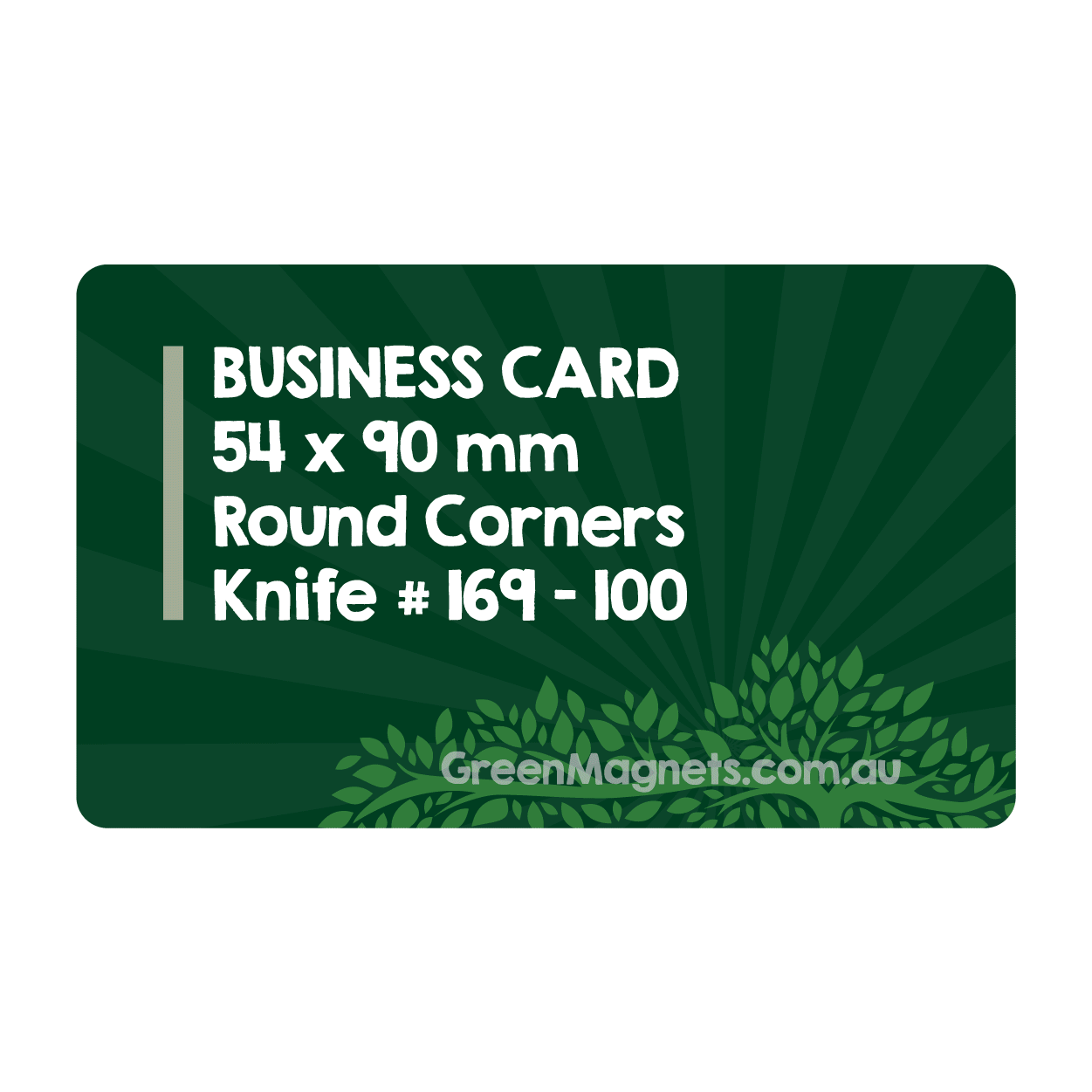 Business Card Fridge Magnet 54mm x 90mm (Round Corners)