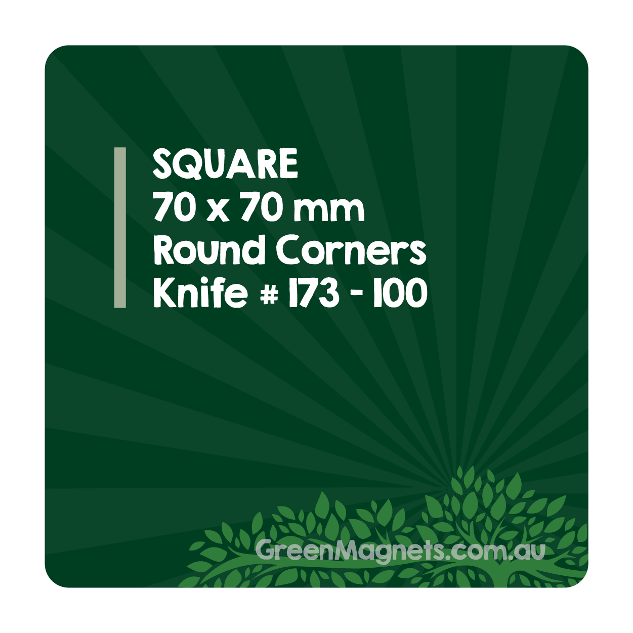 Square Fridge Magnet 70mm x 70mm (Round Corners)