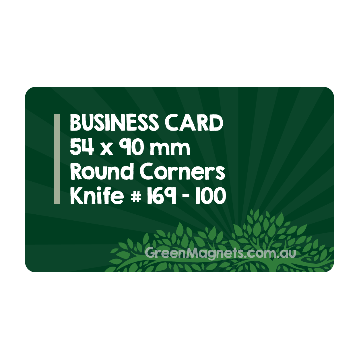 Business Card Fridge Magnet 54mm x 90mm (Round Corners)