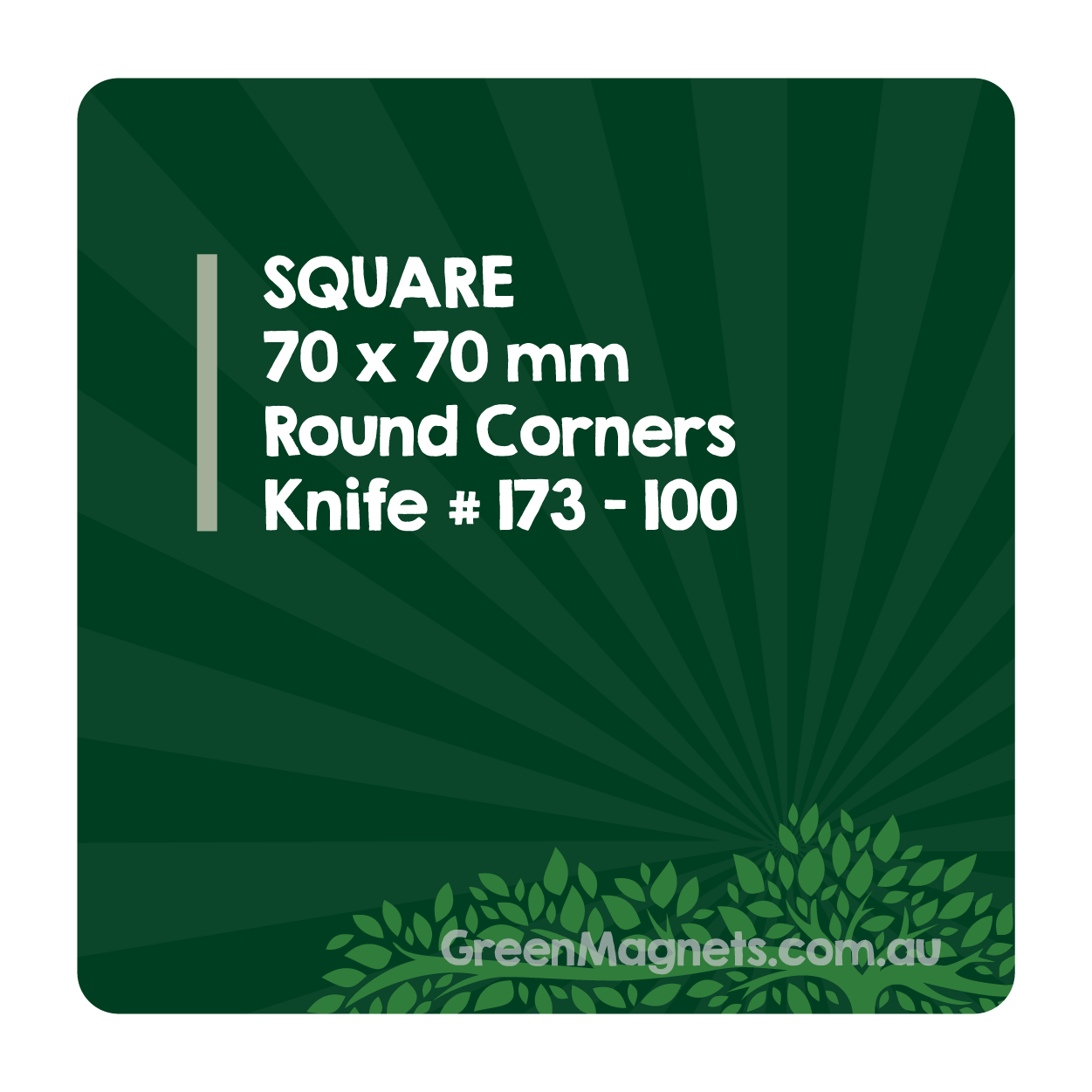 Square Fridge Magnet 70mm x 70mm (Round Corners)