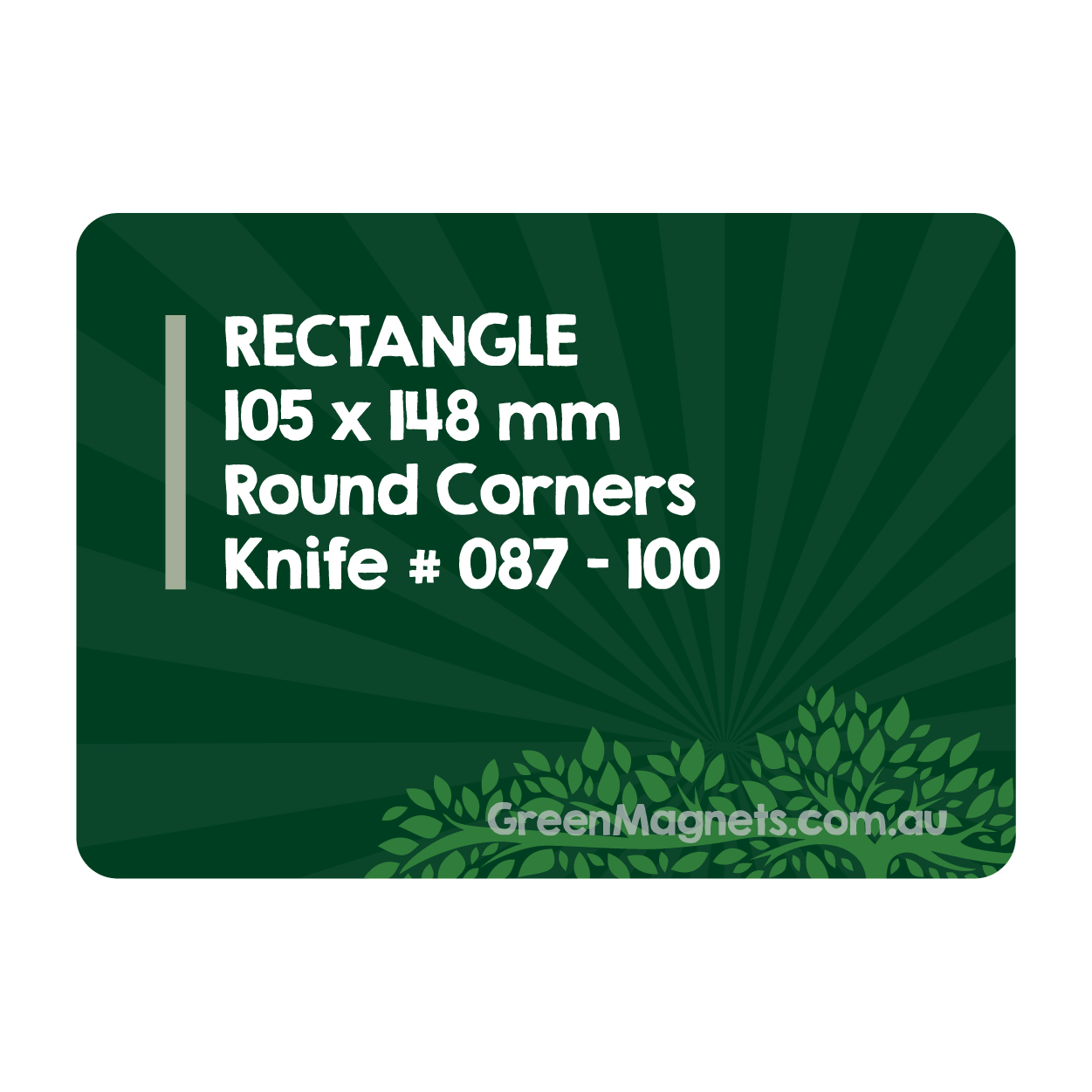 A6 Rectangle Magnets 105mm x 148mm (Round Corners)