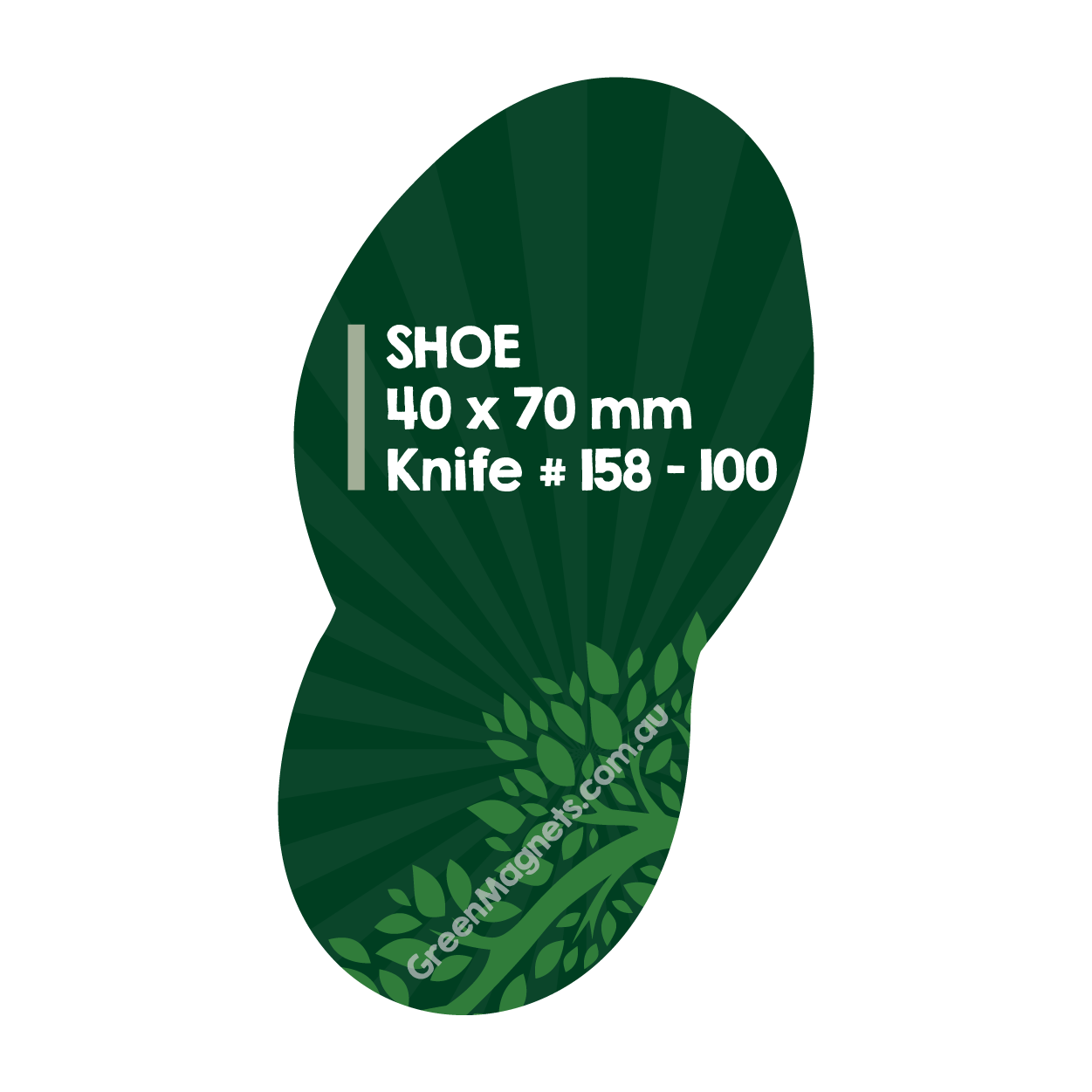 Shoe Shape Fridge Magnets 40mm x 70mm