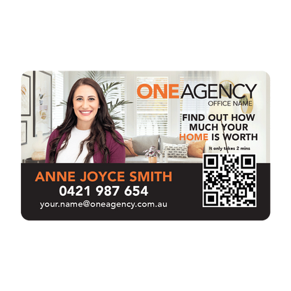 Business Card Fridge Magnet 54mm x 90mm (Round Corners)