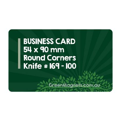 Business Card Fridge Magnet 54mm x 90mm (Round Corners)
