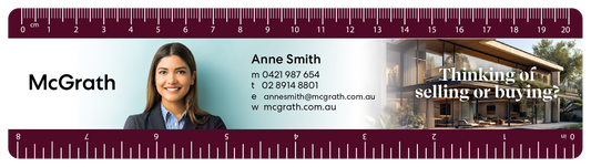 20cm Ruler Magnets 210mm x 50mm (Round Corners)