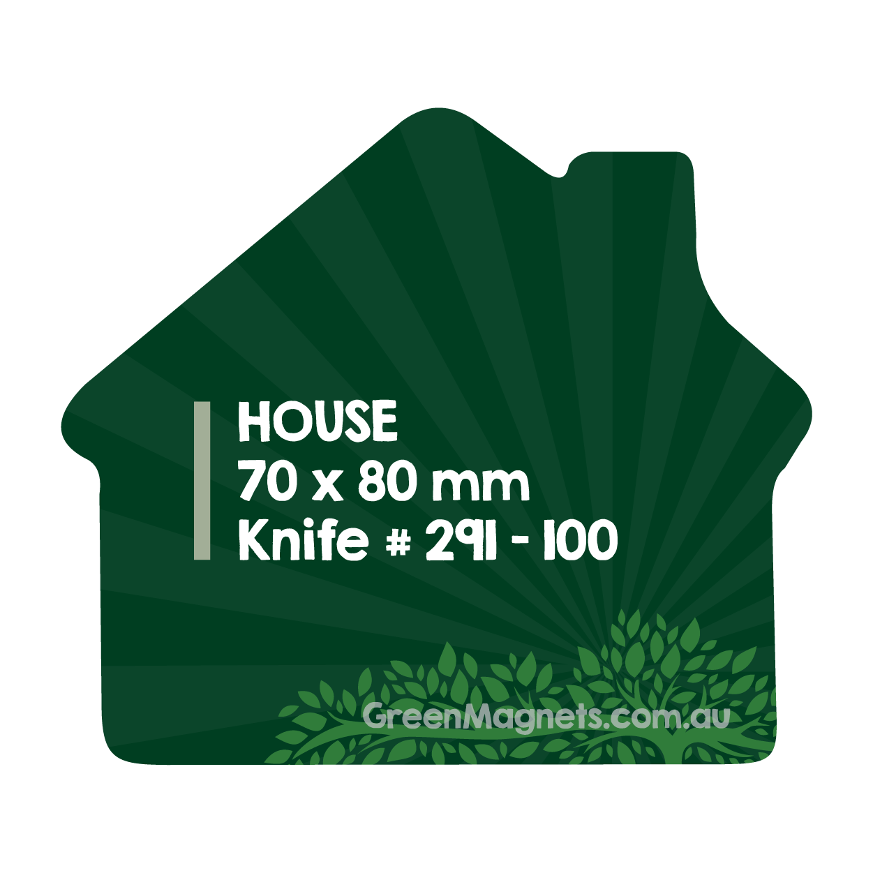 House Shape Fridge Magnets 70mm x 80mm