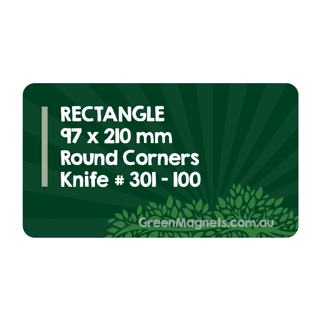 DL Rectangle Fridge Magnets 210mm x 97mm (Round Corners)