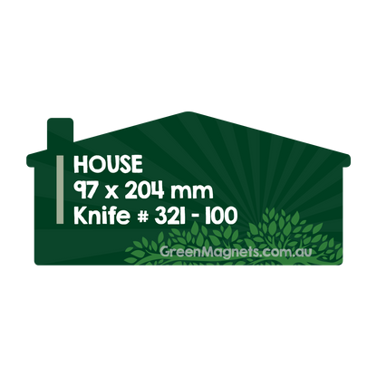 DL House Shaped Fridge Magnet 97mm x 204mm