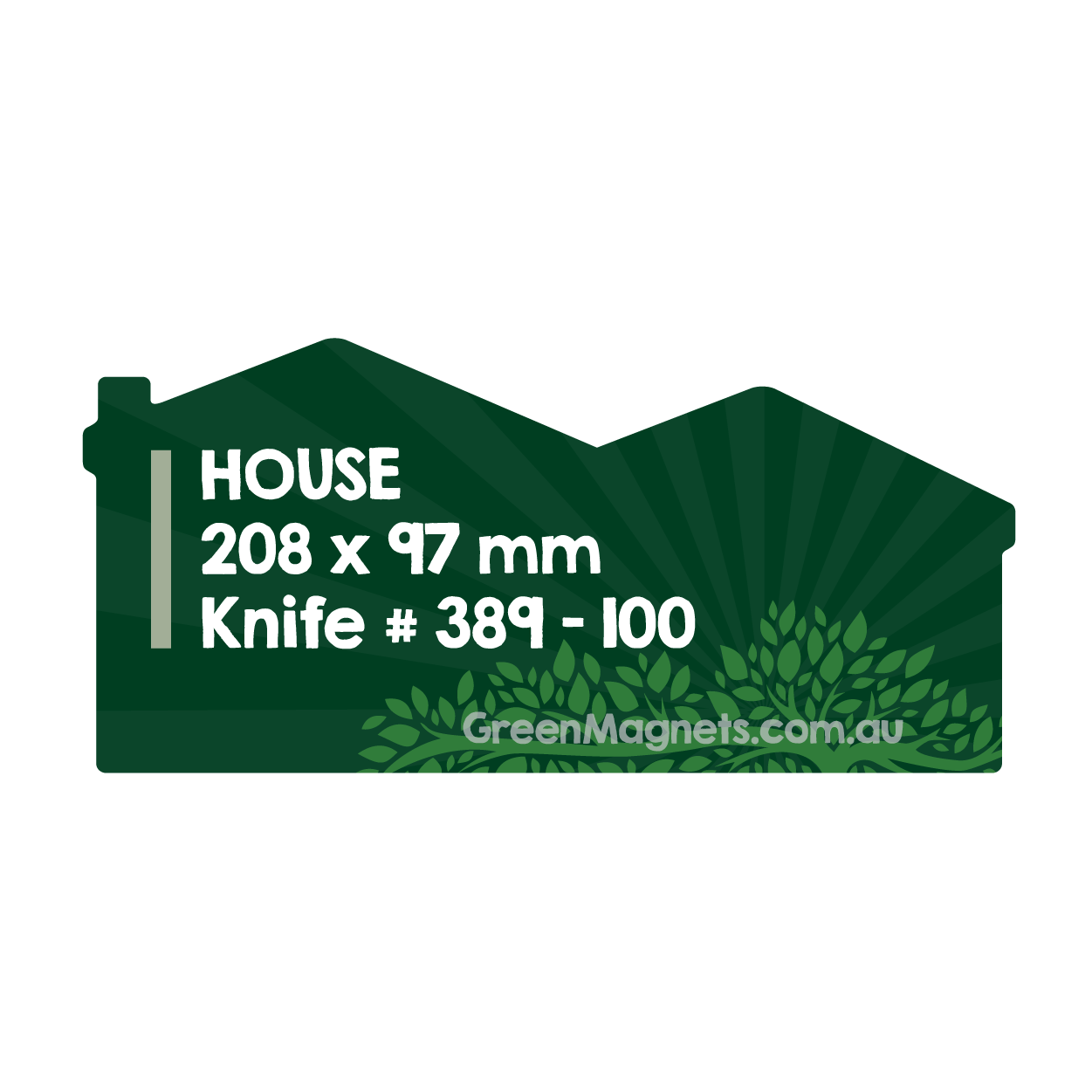 DL House Shaped Fridge Magnet 97mm x 208mm