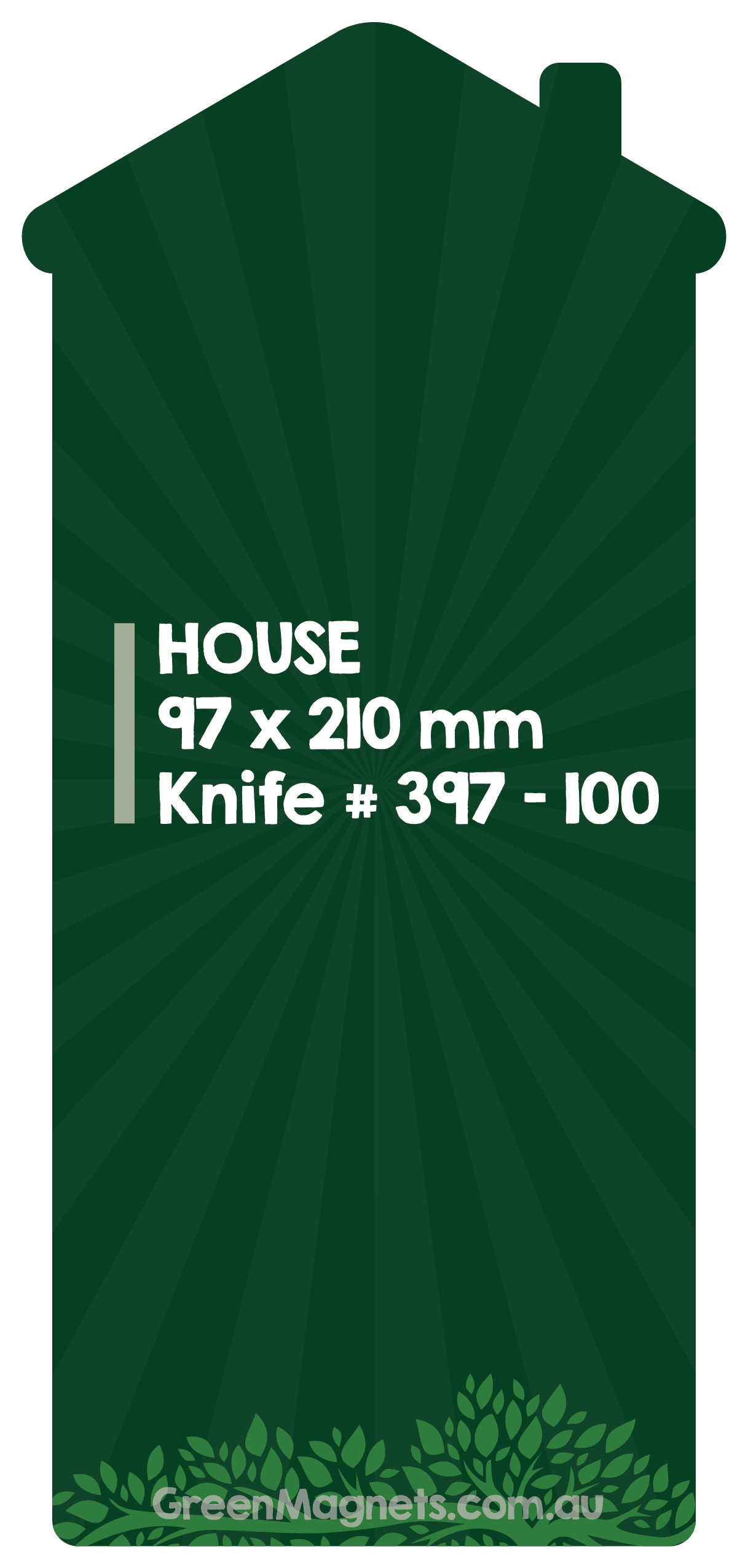 DL House Portrait Fridge Magnet 210mm x 97mm