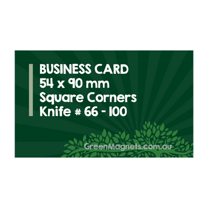 Business Card Fridge Magnet 54mm x 90mm (Square Corners)