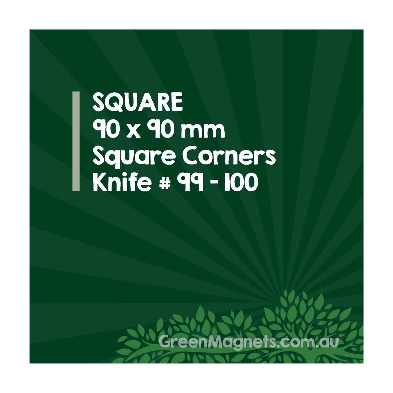 Square Fridge Magnet 90mm x 90mm (Square Corners)